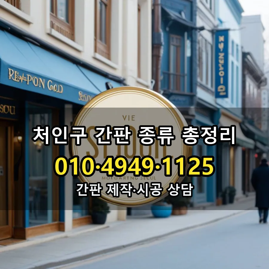 간판 종류 총정리 설치 현장